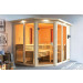  Karibu | Ava Sauna met Dakkraag | Kachel 9 kW Externe Bediening 403060-01